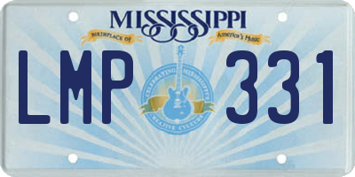 MS license plate LMP331