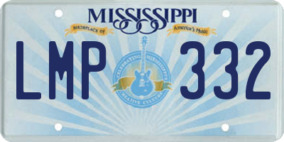 MS license plate LMP332