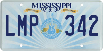 MS license plate LMP342