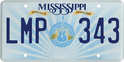 MS license plate LMP343