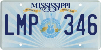 MS license plate LMP346