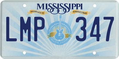 MS license plate LMP347