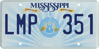 MS license plate LMP351