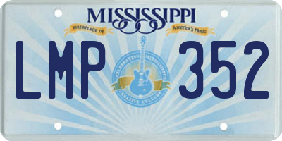 MS license plate LMP352