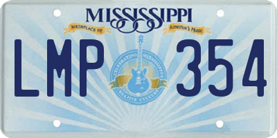 MS license plate LMP354
