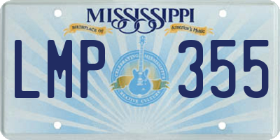 MS license plate LMP355