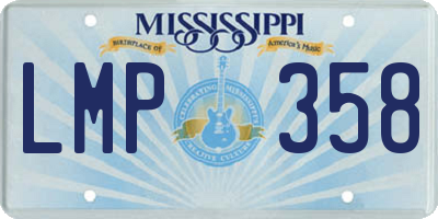 MS license plate LMP358