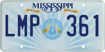 MS license plate LMP361
