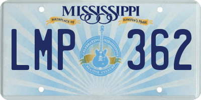 MS license plate LMP362