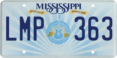 MS license plate LMP363