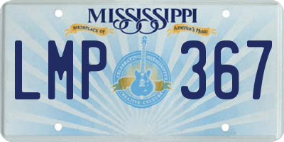 MS license plate LMP367