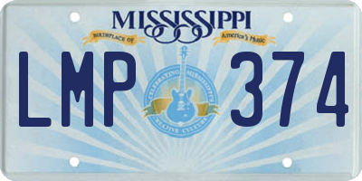 MS license plate LMP374