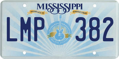 MS license plate LMP382