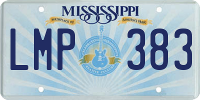 MS license plate LMP383