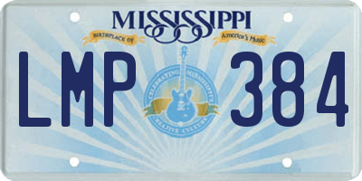 MS license plate LMP384