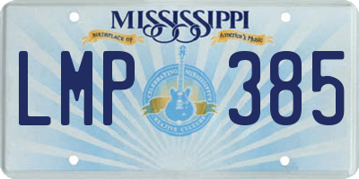 MS license plate LMP385