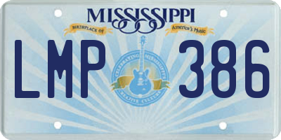 MS license plate LMP386