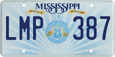 MS license plate LMP387
