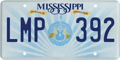 MS license plate LMP392