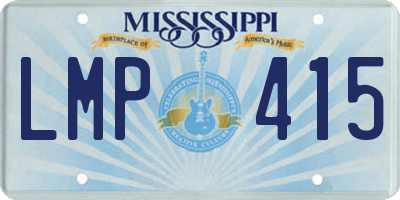MS license plate LMP415