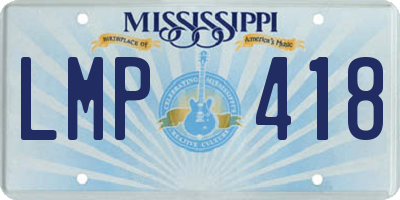 MS license plate LMP418