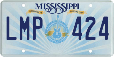 MS license plate LMP424
