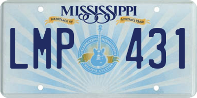 MS license plate LMP431
