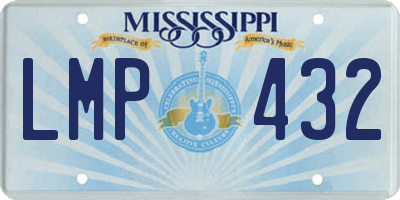 MS license plate LMP432
