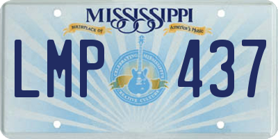 MS license plate LMP437