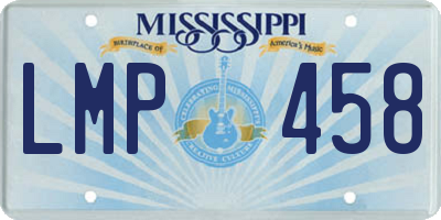 MS license plate LMP458
