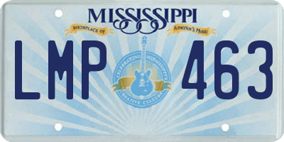 MS license plate LMP463