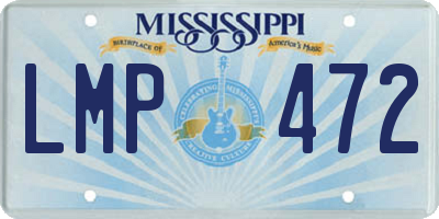 MS license plate LMP472