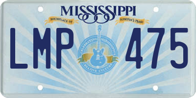 MS license plate LMP475