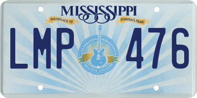 MS license plate LMP476
