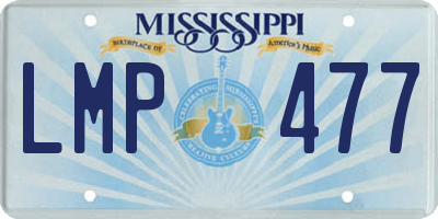 MS license plate LMP477