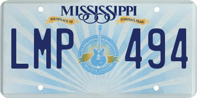 MS license plate LMP494