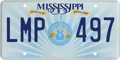 MS license plate LMP497