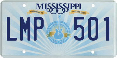 MS license plate LMP501