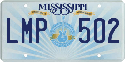 MS license plate LMP502