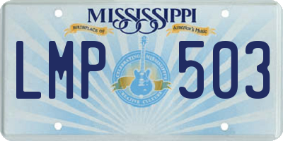 MS license plate LMP503