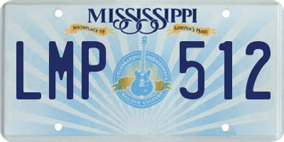 MS license plate LMP512
