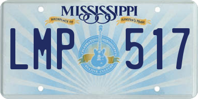 MS license plate LMP517