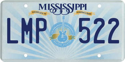 MS license plate LMP522