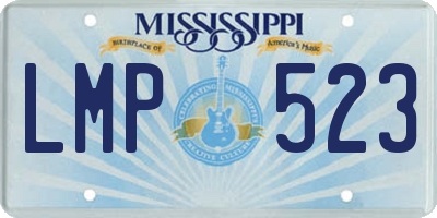 MS license plate LMP523