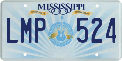 MS license plate LMP524