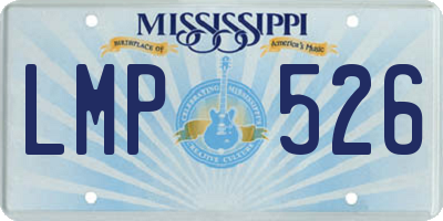 MS license plate LMP526
