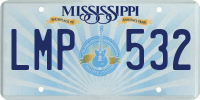 MS license plate LMP532