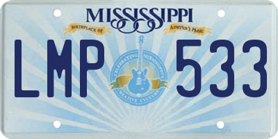 MS license plate LMP533