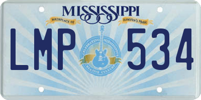MS license plate LMP534