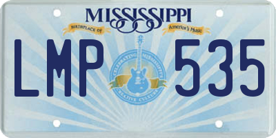 MS license plate LMP535